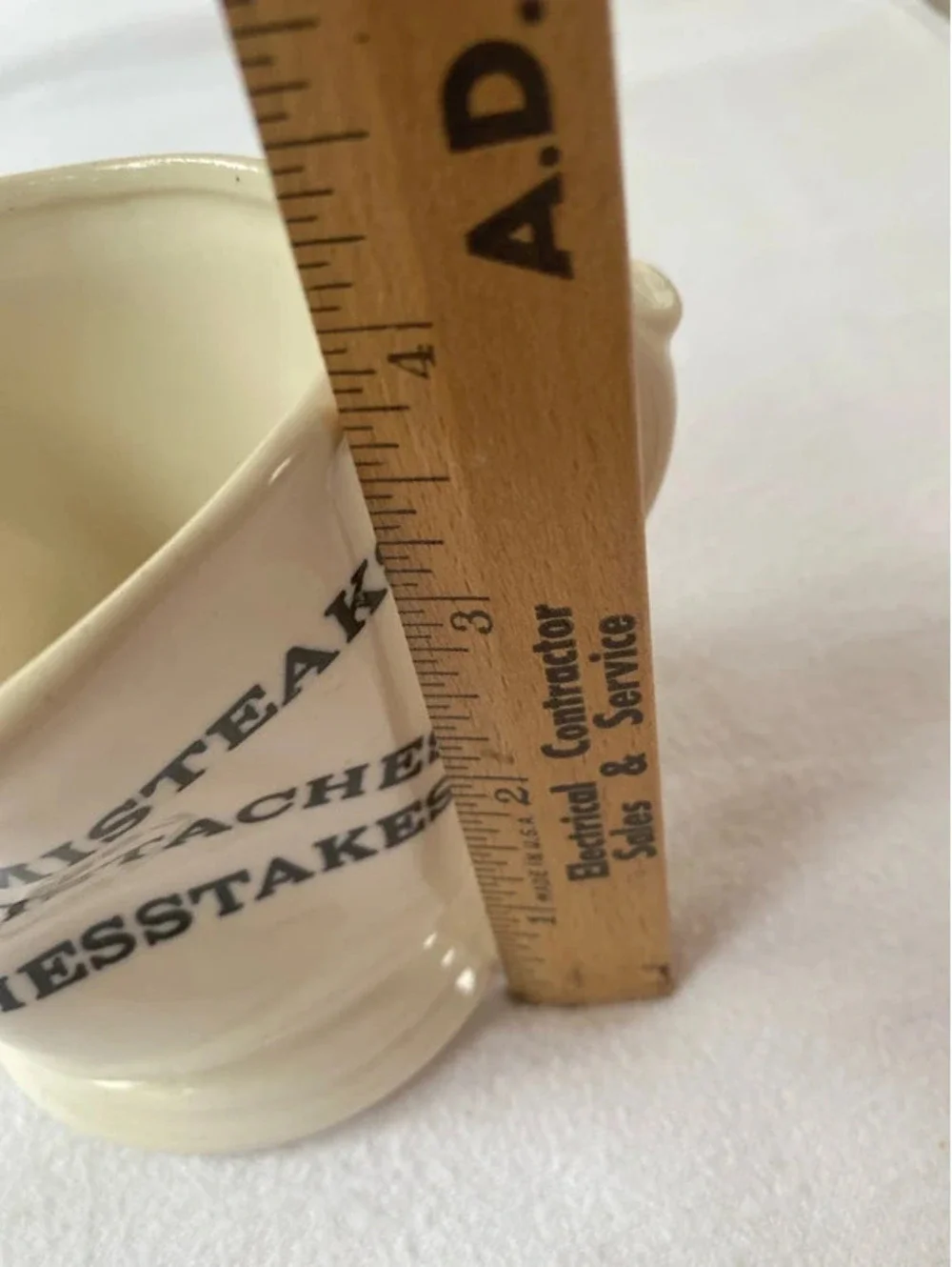 Vintage 1975 Mistake Coffee Cup Mug Warped Made In Japan Gag Gift Funny